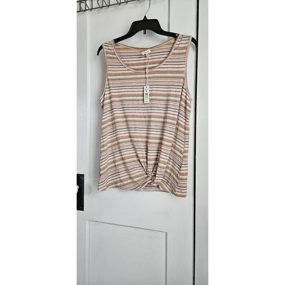 Max Studio Tops - NWT‎ MAX STUDIO Max Studio rainbow Striped Women's Knit Top Tank Sz.Medium